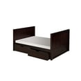 thumbnail image 4 of Camaflexi Full Size Platform Bed Tall with Drawers - Panel Headboard - Cappuccino Finish, 4 of 4