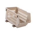 thumbnail image 4 of Cesta de soporte apilable, estante de almacenamiento para gabinete, caja de almacenamiento portátil multifuncional para organización de artículos dive Café, 4 of 9