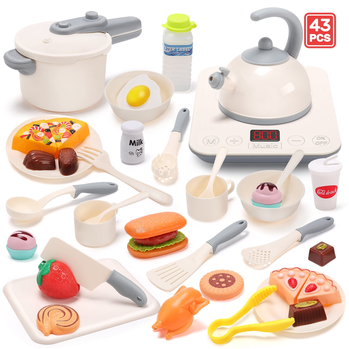 Details about   12 Piece Mini Modern Cookware Set Dishwasher Safe Play Kitchen Accessories 