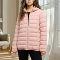 thumbnail image 5 of Xdegoge Lightweight Quilted Jackets for Women Full Zip Hooded Jackets Casual Loose Padded Coat Classic Fall Winter Outdoor Cold Protection Coats with Pockets, 5 of 7