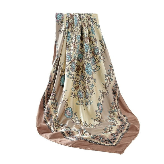 TRUBKH Hair Scarf for Women Silk Scarves Square Scarf Scarves for Women Lightweight Hair Scarf for Women Silk Scarf Scarf for Women One Size Khaki One Size