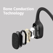 سماعات السباحة mp3 ذات الأذن المفتوحة من Aftershokz ، الماس الأسود (غير متوافق مع البلوتوث)