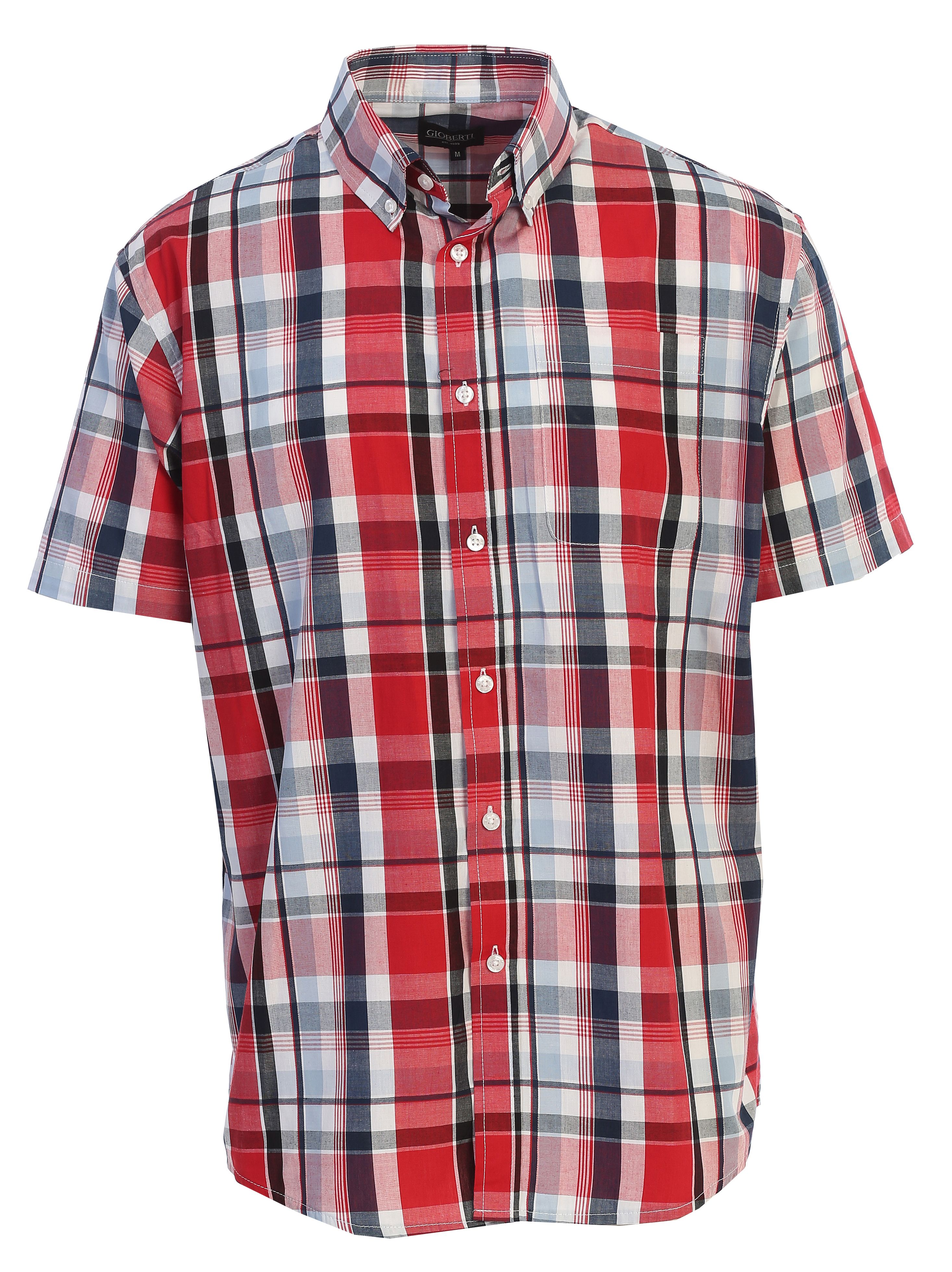 Gioberti Men's Plaid Short Sleeve Shirt - Walmart.com