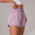 thumbnail image 4 of KPOPLK Women's 2 in 1 Butterfly Running Shorts High-Split Athletic Short High Waisted 3" Liner Workout Gym Short with Pockets Size XXXL,Purple, 4 of 8