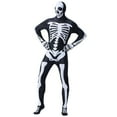 thumbnail image 4 of Men Women Skeleton Halloween Costume Bodysuit Jumpsuit Cosplay Outfit, 4 of 6