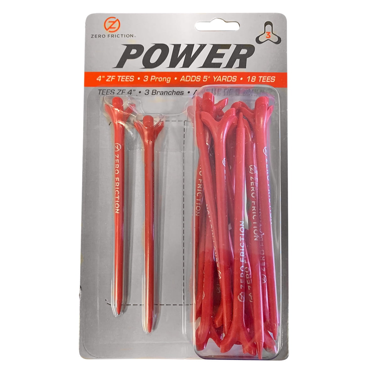 Zero Friction Power Tees, 3 Prong, 4
