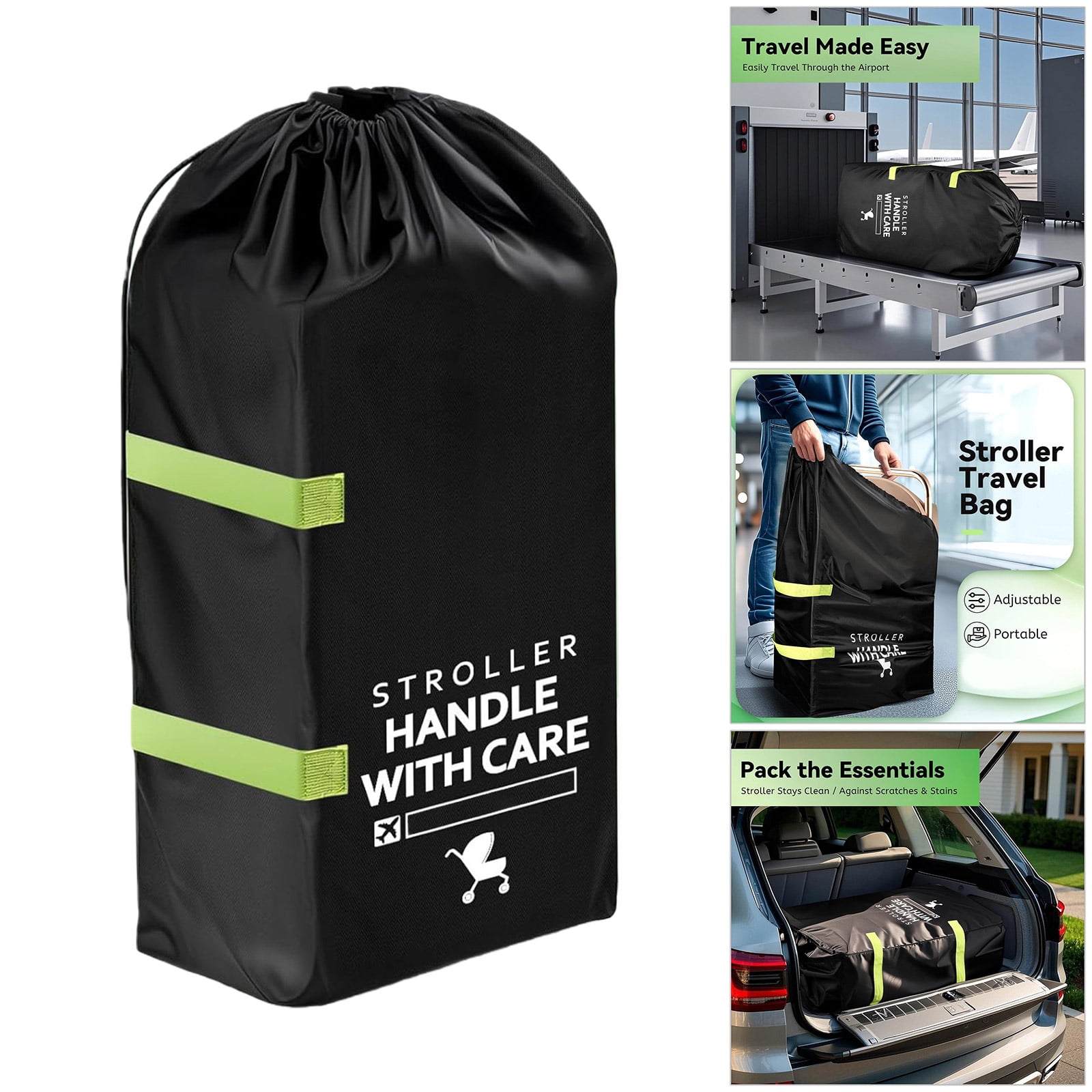 Large Baby Strollers Storage Bag for Umbrella Strollers and Car Seat Waterproof Oxford Fabric for Travel Protections