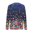thumbnail image 5 of Cute Tops for Women, Women's Casual Long Sleeve Crewneck Loose Tops Blouse Shirts Ladies Gradient Comfy Tops and Blouses, 5 of 5
