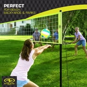 Athletic Works Outdoor Volleyball and Net Set with Ball and Pump