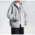 thumbnail image 4 of M-5X Big & Tall Jackets for Men Plus Size Zip Up Hoodies with Pockets Mens Solid Color Long Sleeve Fleece Lined Athletic Workout Outerwear Sweatshirts, 4 of 7