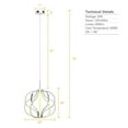 thumbnail image 2 of Gymax Lustre Moderne Dimmable à LED Plaqué Chrome avec LED Blanc Chaud, 2 of 10