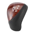 thumbnail image 2 of Pomo de palanca de cambios automático con cabezal de palanca de cambios de cuero artificial apto para Honda Shuttle/FreedBright Wood Grain, 2 of 5