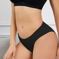 thumbnail image 4 of Charmgo Culottes Menstruelles pour Femmes, Couleur Unie, Grande Taille, Anti-Fuites, Conservatrices, Taille Basse, Culottes de Règles, Shorty Taille Basse, Culottes Post-Partum, Culottes de Règles pour Femmes, Noir, TG, 4 of 5