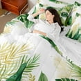 thumbnail image 4 of Homewish Green Leaves 7 Pieces Bedding Comforter Set for Teens Boys Girls,Botanical Plants Full Bedding Set Lightweight,Tropical Leaves Fitted Sheet Flat Sheet,Super Cozy Room Decor,Reversible, 4 of 8