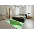 thumbnail image 4 of Ahgly Company Indoor Round Patterned Green Pepper Green Area Rugs, 7' Round, 4 of 6