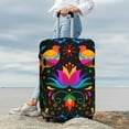 thumbnail image 3 of Lsque Mexican Flower Traditional1 Printed Luggage Cover, Travel Luggage Protector,Scratch and Dirt Resistant, Fits 18-32 Inch Luggage - Large, 3 of 9