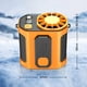 thumbnail image 2 of Ventilador de cintura portátil, mini ventilador recargable de 5000 mAh, ventilador personal turbo manos libres con resistencia ultralarga, 100 niveles de velocidad del viento, ventilador de cintura co, 2 of 8