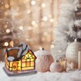 thumbnail image 6 of Christmas Tabletop Decor, LED Lighted Christmas Village Houses Christmas Winter Snow Collectible Buildings Decorative Desktop Decorations Xmas Home Holiday Ornaments, 6 of 7