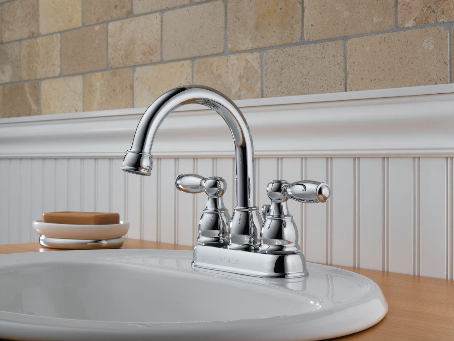 Peerless® Chrome Two Handle Kitchen Faucet