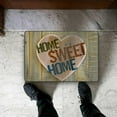thumbnail image 3 of Coolnut Doormat Home Sweet Home Wooden Heart Lightweight Non Slip Indoor Outdoor Entryway Rugs Floor Mat for Bathroom Kitchen Entrance 31x20in, 3 of 6