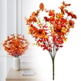 thumbnail image 2 of Artificial Fall Decorations, Harvest Autumn Faux Floral Stem Branches, Eucalyptus Bouquet with Violet Flower for Vase Arrangement, Silk Flowers Plants Bouquets for Home Indoor Table Fireplace, 14.17", 2 of 6