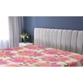 thumbnail image 5 of Ambesonne Rose Pattern Fitted Sheet, Garden Leafy Pattern, Twin XL Size, Fern Green Soft Pink, 5 of 5