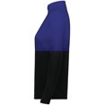 thumbnail image 3 of Holloway B22864675 Women Momentum Team Quarter-Zip Pullover, Black & Purple - Large, 3 of 5