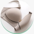 thumbnail image 5 of Hontri Bras for Women, Ladies' Non Steel Ring Comfortable Breathable Gathering Lingerie Non Thin Cup Smooth Text Bra Grey B under $10, 5 of 5