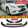 thumbnail image 2 of For Infiniti G37 Sedan 2010-2013 Matte Black Front Bumper Lip Body Kit Spoiler, 2 of 10