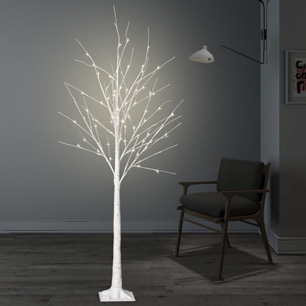 Kepooman 4FT Lighted Artificial Birch Tree for Home Festival Party Christmas Decor, 48 Led Fairy Light Spirit Tree Lamp for Indoor Outdoor Use, Warm White Kepooman 4FT Lighted Artificial Birch Tree for Home Festival Party Christmas Decor, 48 Led Fairy Light Spirit Tree Lamp for Indoor Outdoor Use, Warm White