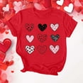 thumbnail image 4 of cocolona Womens Love Graphic Short Sleeve T-shirts Summer Casual Loose Crew Neck Tops Valentine's Day Tees Blouse, 4 of 4
