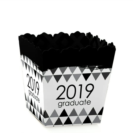 Black and White Grad - Best is Yet to Come - Party Mini Favor Boxes - Black and White 2019 Graduation Party Treat