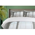 thumbnail image 4 of Ambesonne Urban Duvet Cover Sets, Sunset in New York City, 2-Queen, White and Eggshell, 4 of 7