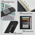 thumbnail image 4 of Leather Notebook with Pen Holder Writing Notepad Includes 100 Pages Lined Journal Intricate Blue Shape, 4 of 6