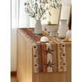 thumbnail image 5 of Table Runner 60 Inches Long for Kitchen Dining, Western Texas Star Vintage Dresser Scarf Farmhouse, Dining Table Decorations for Wedding/Parties, Farmhouse Brown Wood Grain 13 x 60 In, 5 of 8