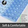 thumbnail image 3 of Alfombrilla de baño antideslizante para ducha, 21 x 21 pulgadas, alfombrilla de baño cuadrada suave para bañera con ventosas y orificios de drenaje, baño, accesorios de baño, azul, 3 of 5
