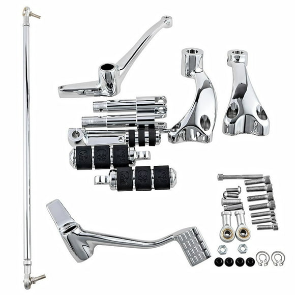 Astra Depot Forward Controls Complete Peg Levers Linkage + Mounting Accessories Compatible with Harley XL1200C XL1200R XL1200N XL1200X XL883 XL883N XL883C XL883L XL883R (Chrome)