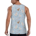 thumbnail image 3 of Haiem Funny Chicken Men Workout Tank Top Gym Bodybuilding Sleeveless Muscle T Shirts Athletic Tank Breathable Workout Shirt-X-Large, 3 of 9