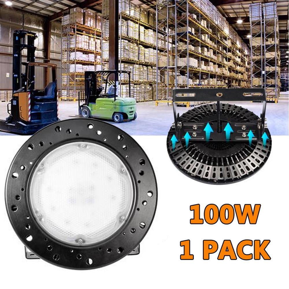 100 Watts UFO LED Light High Bay 6000K Warehouse Industrial Lighting AC 110V US 