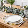 thumbnail image 2 of Sunflowers Dog Round 13 Inch Placemats Set of 4, Spring Watercolor Floral Stars Grey Plaid HeatResistant Non Slip Place Mats for Dining Table, Wipeable Braided Kitchen Table Mats for Housewarming, 2 of 9