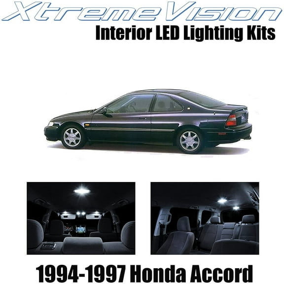 XtremeVision Interior LED for Honda Accord 1994-1997 10 pcs Pure White Interior LED Kit   Installation Tool