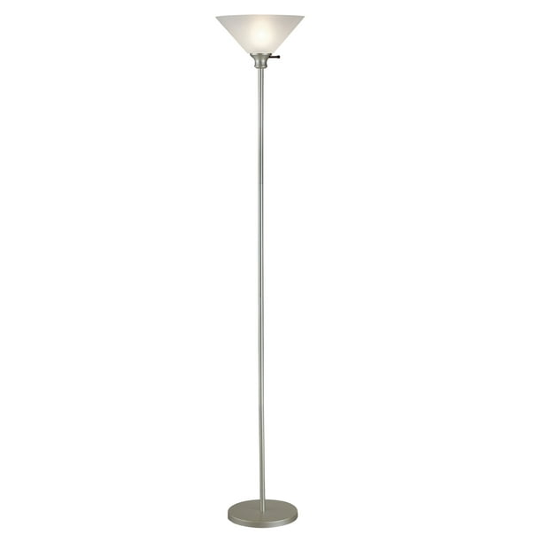 Home Source Linda 72 Silver Metal, Torchiere Floor Lamps Definition