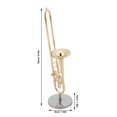thumbnail image 3 of Fyydes Miniature Trombone Réplique avec Stand et Boîtier Ornements Instrument Plaqué Or, Trombone Miniature, Modèle d'Instrument, 3 of 8