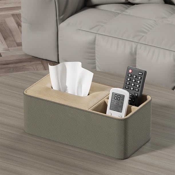 Cipaher Caja de Pañuelos de Escritorio de Gran Capacidad Organizador Mando a Distancia Lujo Moderno