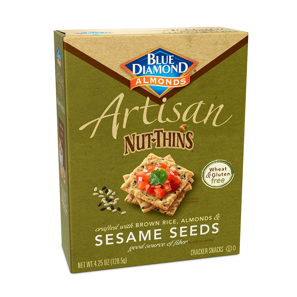 Nut Thins, Gluten Free Almond & Sesame Seed Crackers, 4.25 Oz