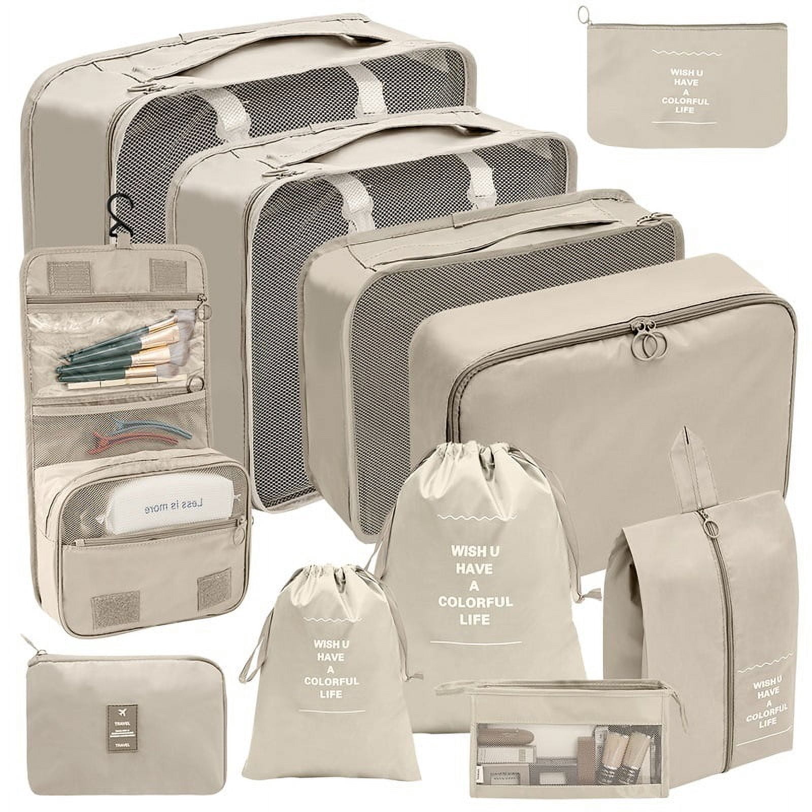 7 Pcs Set Travel Organizer Storage Bags Suitcase Packing Cubes Set Cases Portable Luggage Clothes Shoe Tidy Pouch Folding