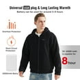 thumbnail image 4 of MIUOWANP Heated Jackets for Men Work Men's Intelligent Heating Top Solid Color Winter Comfortable Long Sleeve Coat Sweater, 4 of 5