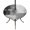grey, variant on Round Outdoor Tablecloth with Umbrella Hole and Zipper, Grey Tablecloth with Elastic Waterproof, Modern Oil Painted Art Abstract Geometric Patio Table Covers for 31" - 35" Picnic Pool Tables