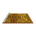thumbnail image 2 of Ahgly Company Machine Washable Indoor Rectangle Oriental Yellow Industrial Area Rugs, 7' x 9', 2 of 4