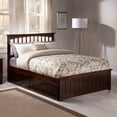thumbnail image 2 of Mission Full Platform Bed with Matching Footboard & Storage Drawers in Walnut, 2 of 10